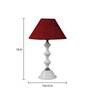 Natural Fiber Shade Table Lamp With White Base