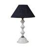 Natural Fiber Shade Table Lamp With White Base