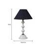 Natural Fiber Shade Table Lamp With White Base