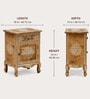 Natural Finish Handpainted Wooden Accent Cabinet Natural Finish Handpainted Wooden Accent Cabinet