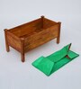 Rectangular Natural Finish Pine Wood Floor Planter