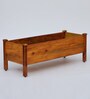 Rectangular Natural Finish Pine Wood Floor Planter