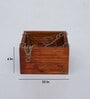 Natural Finish Pine Wood Square Hanging Planter