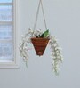 Natural Finish Pine Wood Triangular Hanging Planter