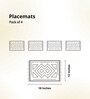 Natural Grass Handmade Heat Resistant  Olive Green & Off White 4 Seater Set of 4 (12x18inches) Table Placemats