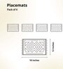 Natural Grass Handmade Heat Resistant  Powder Blue & Off White 4 Seater Set of 4 (12x18inches) Table Placemats