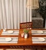 Natural Grass Handmade Heat Resistant  Powder Blue & Off White 4 Seater Set of 4 (12x18inches) Table Placemats