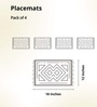 Natural Grass Handmade Heat Resistant  Rust & Off White 4 Seater Set of 4 (12x18inches) Table Placemats