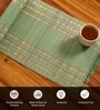 Natural Grass Handmade Heat Resistant Aqua Green & Beige  4 Seater (12x60inches) Table Runner