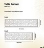 Natural Grass Handmade Heat Resistant Aqua Green & Beige  4 Seater (12x60inches) Table Runner