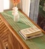 Natural Grass Handmade Heat Resistant Aqua Green & Beige  4 Seater (12x60inches) Table Runner