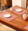 Natural Grass Handmade Heat Resistant Aqua Green & Beige  6 Seater Set of 6 (12x18inches) Table Placemats