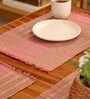 Natural Grass Handmade Heat Resistant Aqua Green & Beige  6 Seater Set of 6 (12x18inches) Table Placemats