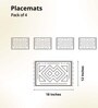 Natural Grass Handmade Heat Resistant Aqua Green & Beige  6 Seater Set of 6 (12x18inches) Table Placemats