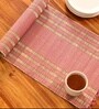 Natural Grass Handmade Heat Resistant Blush Pink & Beige  4 Seater (12x60inches) Table Runner