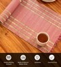 Natural Grass Handmade Heat Resistant Blush Pink & Beige 6 Seater (12x72inches) Table Runner