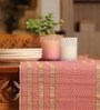 Natural Grass Handmade Heat Resistant Blush Pink & Beige 6 Seater (12x72inches) Table Runner