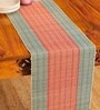 Natural Grass Handmade Heat Resistant Crystal Teal & Red  4 Seater (12x60inches) Table Runner