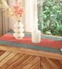 Natural Grass Handmade Heat Resistant Crystal Teal & Red 6 Seater (12x72inches) Table Runner