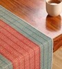 Natural Grass Handmade Heat Resistant Crystal Teal & Red 6 Seater Set of 6 (12x18inches) Table Placemats