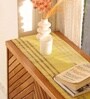 Natural Grass Handmade Heat Resistant Lemon Yellow & Purple  4 Seater (12x60inches) Table Runner
