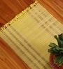 Natural Grass Handmade Heat Resistant Lemon Yellow & Purple 6 Seater (12x72inches) Table Runner