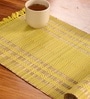Natural Grass Handmade Heat Resistant Lemon Yellow & Purple 6 Seater (12x72inches) Table Runner