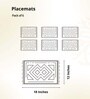 Natural Grass Handmade Heat Resistant Lemon Yeloow & Purple 6 Seater Set of 6 (12x18inches) Table Placemats