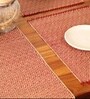 Natural Grass Handmade Heat Resistant Maroon 4 Seater Set of 4 (12x18inches) Table Placemats