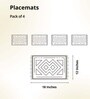 Natural Grass Handmade Heat Resistant Maroon 4 Seater Set of 4 (12x18inches) Table Placemats