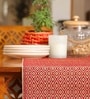 Natural Grass Handmade Heat Resistant Maroon 6 Seater (12x72inches) Table Runner
