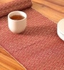 Natural Grass Handmade Heat Resistant Maroon 6 Seater (12x72inches) Table Runner