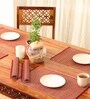 Natural Grass Handmade Heat Resistant Maroon 6 Seater Set of 6 (12x18inches) Table Placemats