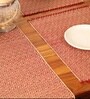 Natural Grass Handmade Heat Resistant Maroon 6 Seater Set of 6 (12x18inches) Table Placemats