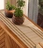 Natural Grass Handmade Heat Resistant Off white 6 Seater (12x72inches) Table Runner