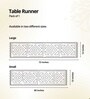 Natural Grass Handmade Heat Resistant Off white 6 Seater (12x72inches) Table Runner