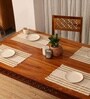 Natural Grass Handmade Heat Resistant Offwhite  6 Seater Set of 6 (12x18inches) Table Placemats