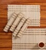 Natural Grass Handmade Heat Resistant Offwhite  6 Seater Set of 6 (12x18inches) Table Placemats