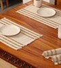 Natural Grass Handmade Heat Resistant Offwhite  6 Seater Set of 6 (12x18inches) Table Placemats