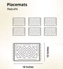 Natural Grass Handmade Heat Resistant Offwhite  6 Seater Set of 6 (12x18inches) Table Placemats