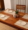 Natural Grass Handmade Heat Resistant Offwhite 4 Seater Set of 4 (12x18inches) Table Placemats
