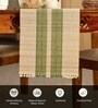 Natural Grass Handmade Heat Resistant Olive Green & Off-white 4 Seater (12x60inches) Table Runner