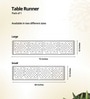 Natural Grass Handmade Heat Resistant Olive Green & Off-white 6 Seater (12x72inches) Table Runner