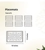 Natural Grass Handmade Heat Resistant Olive Green & Off White 6 Seater Set of 6 (12x18inches) Table Placemats