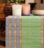 Natural Grass Handmade Heat Resistant Powder Blue & Aqua Green  4 Seater (12x60inches) Table Runner