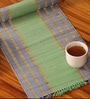 Natural Grass Handmade Heat Resistant Powder Blue & Aqua Green  4 Seater Set of 4 (12x18inches) Table Placemats