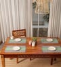 Natural Grass Handmade Heat Resistant Powder Blue & Aqua Green  4 Seater Set of 4 (12x18inches) Table Placemats