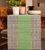 Natural Grass Handmade Heat Resistant Powder Blue & Aqua Green 6 Seater (12x72inches) Table Runner