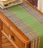 Natural Grass Handmade Heat Resistant Powder Blue & Aqua Green 6 Seater (12x72inches) Table Runner
