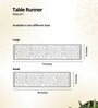 Natural Grass Handmade Heat Resistant Powder Blue & Off-white 4 Seater (12x60inches) Table Runner
